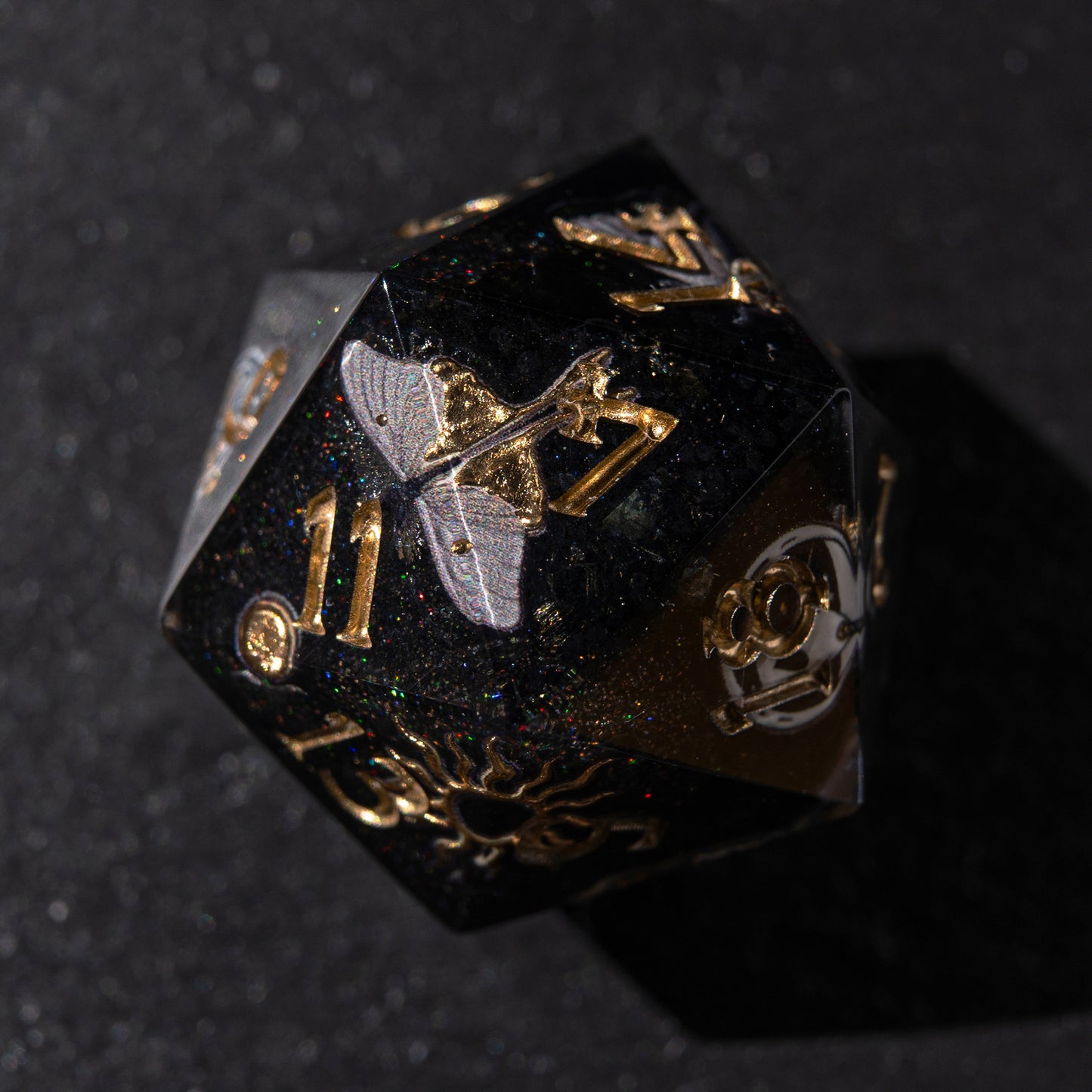 DnD, dice, larp, fantasy, dungeons and dragons, ttrpg, handmade, Vampire: The Masquerade, dark aesthetic, dice making, resin dice, dice goblin, handmade dice, custom dice