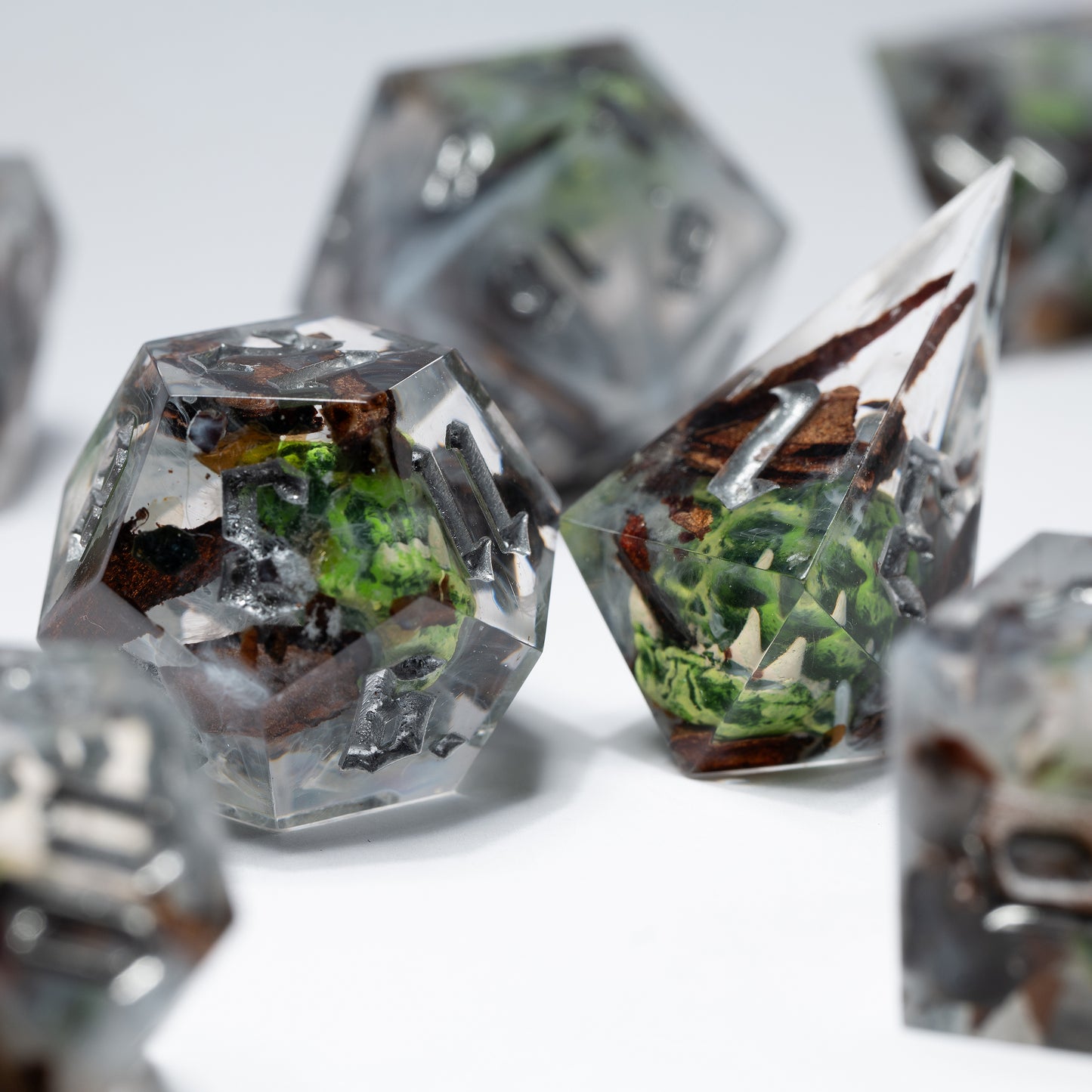 DnD, dice, larp, fantasy, dungeons and dragons, ttrpg, handmade, Vampire: The Masquerade, dark aesthetic, dice making, resin dice, dice goblin, handmade dice, custom dice