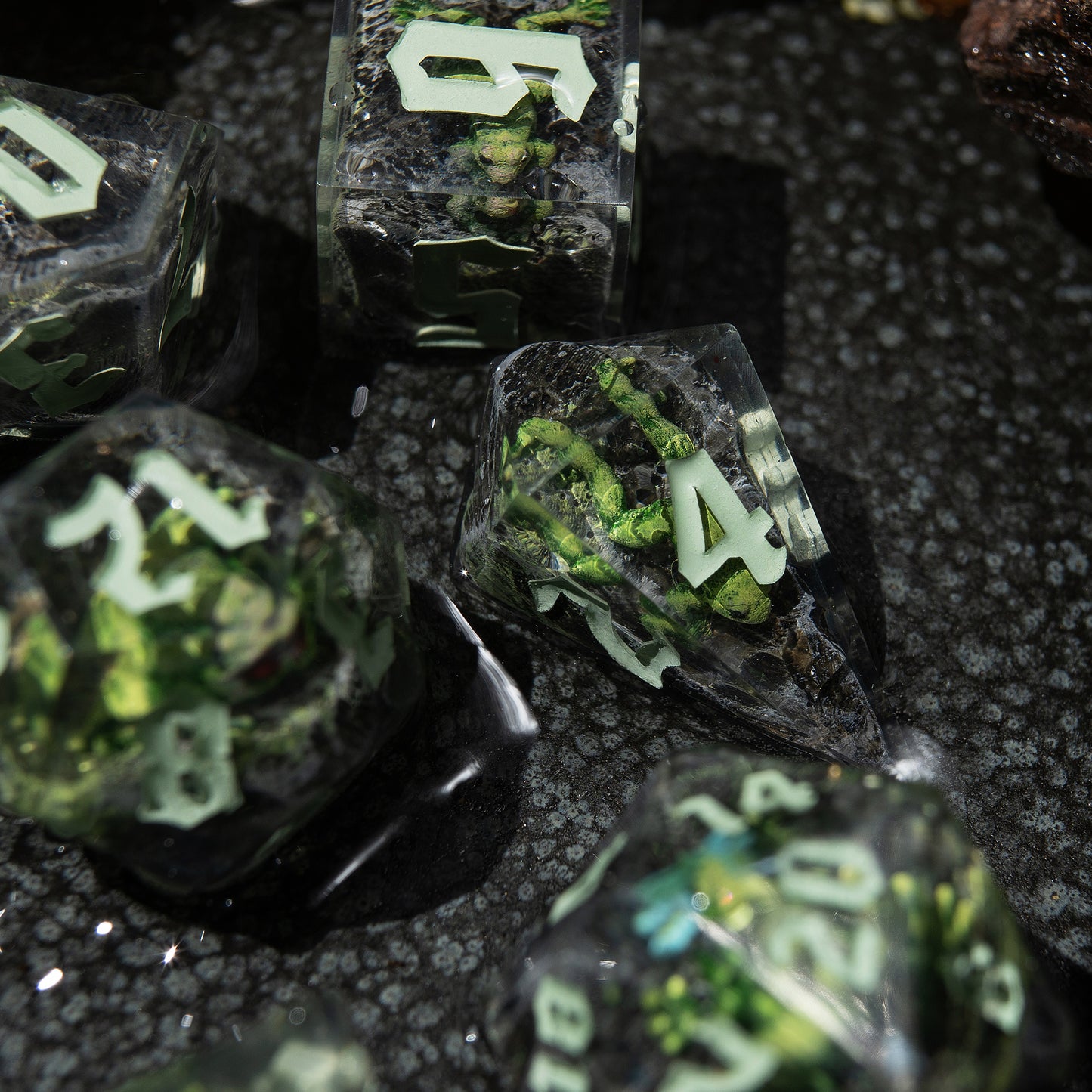 
DnD, dice, larp, fantasy, dungeons and dragons, ttrpg, handmade, Vampire: The Masquerade, dark aesthetic, dice making, resin dice, dice goblin, handmade dice, custom dice