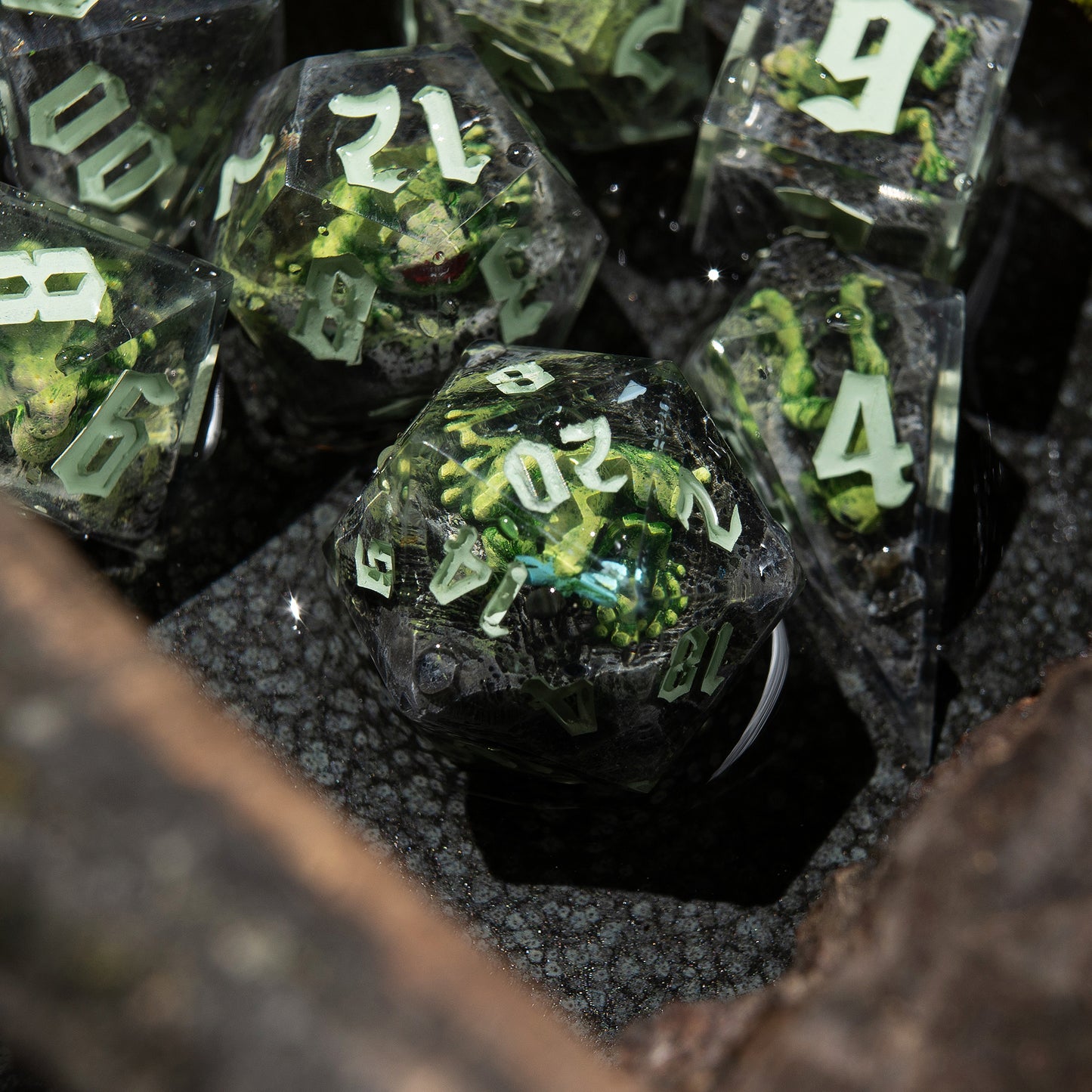 
DnD, dice, larp, fantasy, dungeons and dragons, ttrpg, handmade, Vampire: The Masquerade, dark aesthetic, dice making, resin dice, dice goblin, handmade dice, custom dice