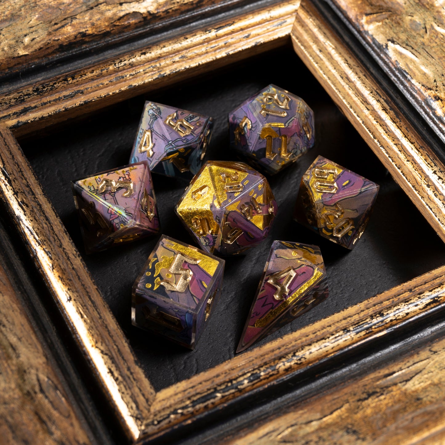 
DnD, dice, larp, fantasy, dungeons and dragons, ttrpg, handmade, Vampire: The Masquerade, dark aesthetic, dice making, resin dice, dice goblin, handmade dice, custom dice