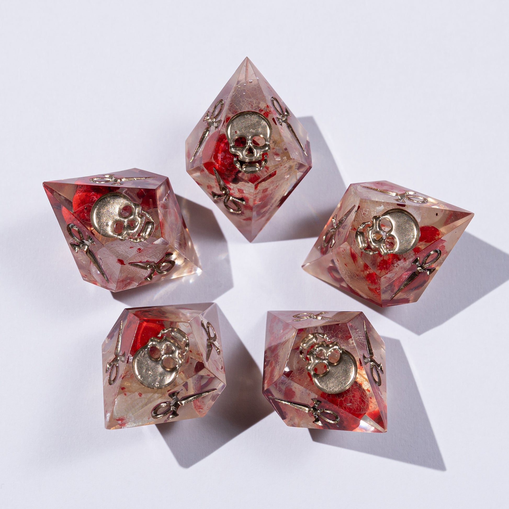 
DnD, dice, larp, fantasy, dungeons and dragons, ttrpg, handmade, Vampire: The Masquerade, dark aesthetic, dice making, resin dice, dice goblin, handmade dice, custom dice