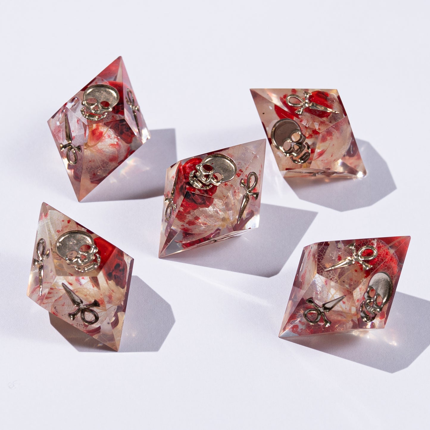 
DnD, dice, larp, fantasy, dungeons and dragons, ttrpg, handmade, Vampire: The Masquerade, dark aesthetic, dice making, resin dice, dice goblin, handmade dice, custom dice