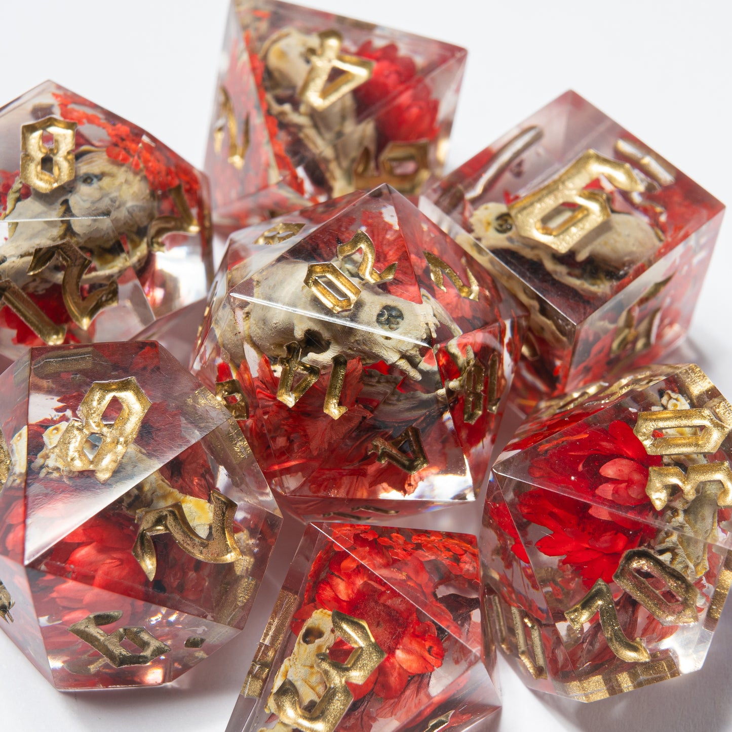 
DnD, dice, larp, fantasy, dungeons and dragons, ttrpg, handmade, Vampire: The Masquerade, dark aesthetic, dice making, resin dice, dice goblin, handmade dice, custom dice