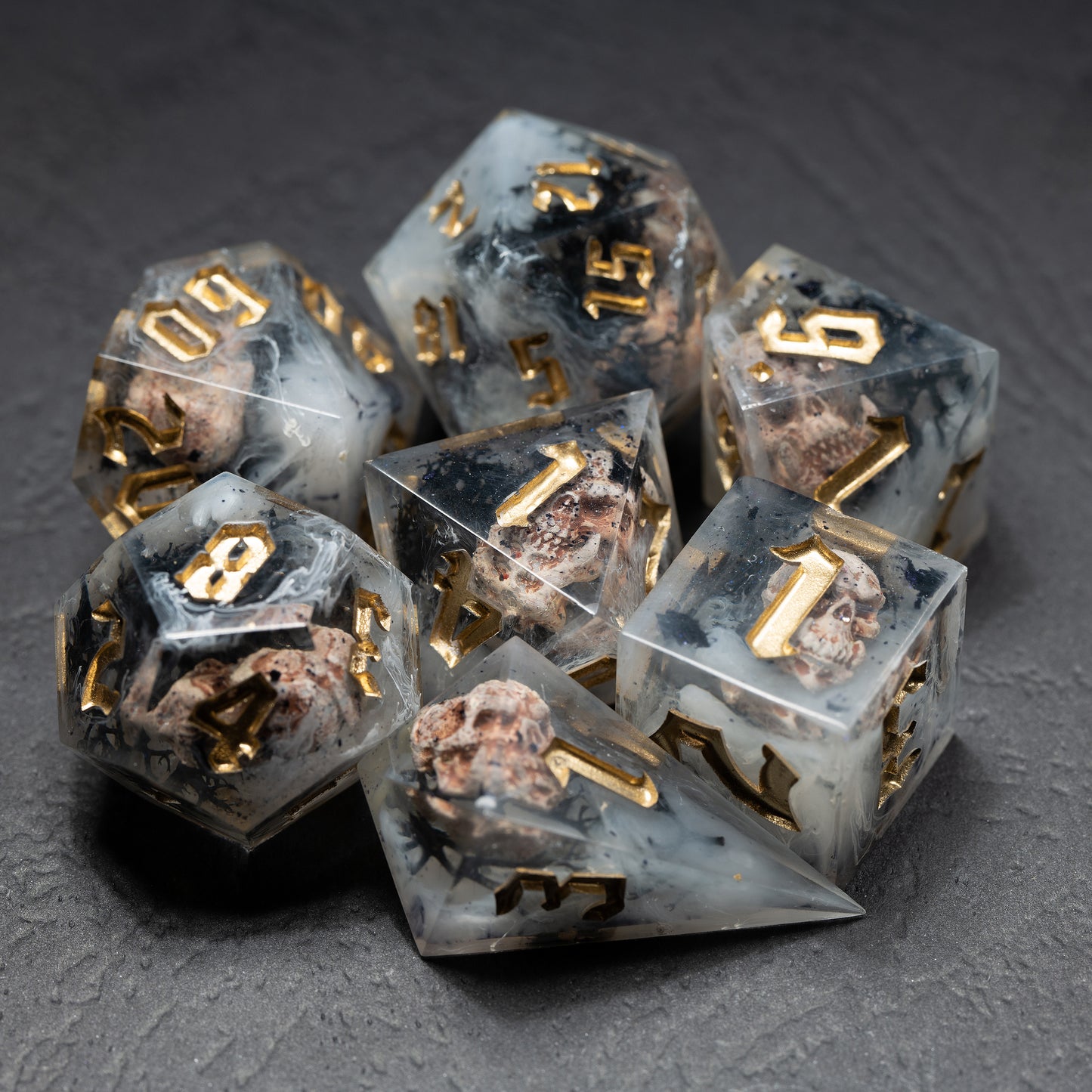 
DnD, dice, larp, fantasy, dungeons and dragons, ttrpg, handmade, Vampire: The Masquerade, dark aesthetic, dice making, resin dice, dice goblin, handmade dice, custom dice