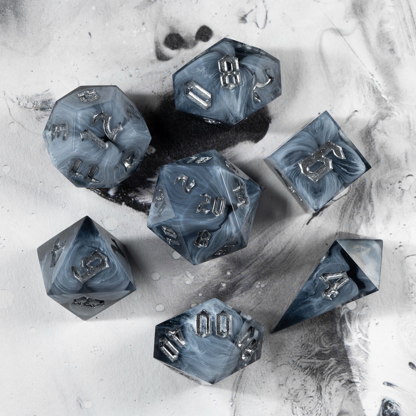 
DnD, dice, larp, fantasy, dungeons and dragons, ttrpg, handmade, Vampire: The Masquerade, dark aesthetic, dice making, resin dice, dice goblin, handmade dice, custom dice