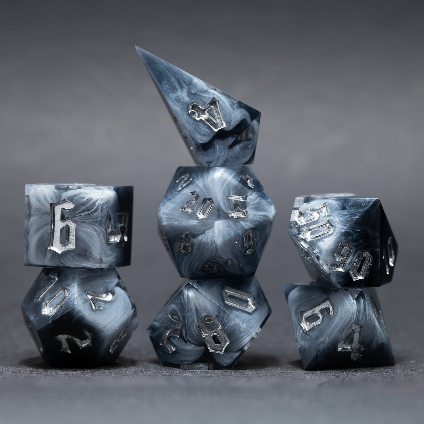 
DnD, dice, larp, fantasy, dungeons and dragons, ttrpg, handmade, Vampire: The Masquerade, dark aesthetic, dice making, resin dice, dice goblin, handmade dice, custom dice